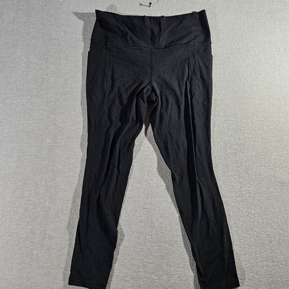 Lululemon Salutation Stash Tight Leggings Womens L Black Athletic Pants Worn